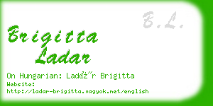 brigitta ladar business card